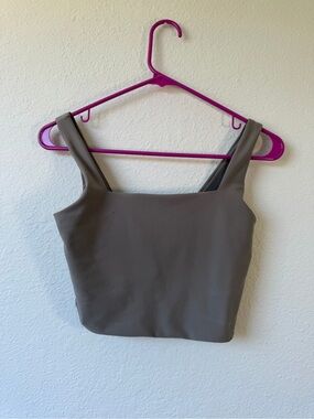 Abercrombie & Fitch YPB Squareneck Slim Tank Grey Small Active Wear Gym